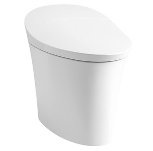 KOHLER K-5401-0 Veil Skirted 1 Piece Smart, Dual Flush Toilet
