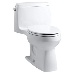 Kohler 3810-0 Santa Rosa Comfort Height Elongated 1.28 Gpf Toilet with Aquapiston Flush Technology and Left-Hand Trip Lever